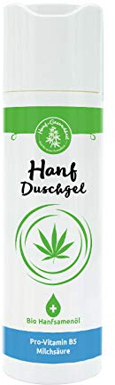 Hanf Duschgel, 200 ml mit BIO-Hanföl & D-Panthenol | Mit 5 % Hanföl & Olivenöl, feuchtigkeitsspendend, für Männer, Frauen & Kinder.