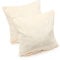 MALIKA Set 2er Kissenbezug Cashmer Touch Fleece Kissenhlle Sofakissen Kopfkissenbezug Kissenbezug Couchkissen, Gre:2X 40x40 cm Kissen, Designe:Creme