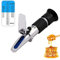 AUTOUTLET Imker Refraktometer Honig 38-43Be Brix 58-92% Wasser 12-27%, 3-in-1 Refraktometer Zucker Wassergehalt Handrefraktometer mit ATC für Honig Pflanzenölen Zuckersirup Fruchtmarmelade Melasse