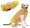 Idepet Winddichter Hundemantel Winter Warme Jacke,Anti-Schneeanzug Hundebekleidung für kleine mittelgroße Hunde mit Geschirrloch Blau Rosa Grau (Gelb, XL)