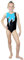 Turnanzug JAVA Spezial Glanz LYCRA Mädchen Gymnastikanzug kurzarm Kinder Turnbody ärmellos Turntrikot Farbe Schwarz - Silber - TÜRKIS, Größe 116