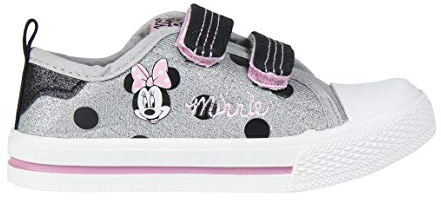 CERDÁ LIFE'S LITTLE MOMENTS, Zapatillas Minnie Mouse de Tela-Licencia Oficial Disney | Talla 22 Niñas, Plateado, EU
