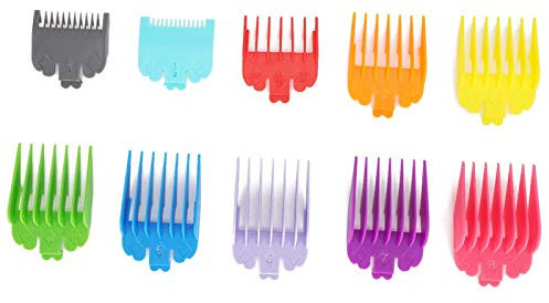Dioche 10 Stück Guard Clipper, Haarschneidemaschine Führungskämme, Buntes Kammset für elektrischen Haarschneider, Haarschneider Ersatzteile Haarstyling Kämme Zubehör