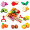 CARLORBO Juguetes de Madera Comida para niños Cocina -Jugar Comida Cortar Frutas y Verduras Preparado para Juegos de rol de simulación,Regalo para niños pequeños a Partir de 3 años