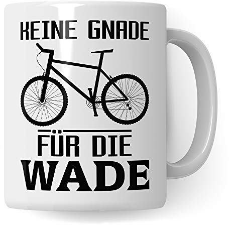 Fahrrad Tasse lustig, Geschenk Fahrradfahrer Männer, Becher Fahrradmotiv Keine Gnade für die Wade, Rennrad Mountainbike Fahrrad Geschenkideen lustig Radsport Radfahren Radfahrer Kaffeetasse
