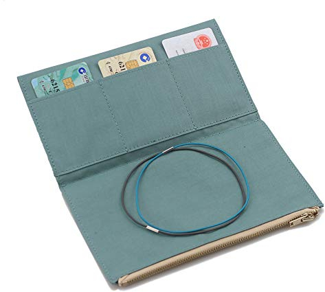 Dwpetzo Canvas-Tasche mit Reißverschluss für Reisende, Notizbuch mit 2 Gummibändern, 1 Brieftaschen-Einsatztasche, Nachfülltasche für TN-Zubehör, Kartenhalter, Aufbewahrungstasche, Aktenordner,