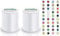 2x Madeira Polyneon 40 | SET | 1000 m Spule | Doppelpack | Stickgarn | Maschinenstickgarn (1801 White (Weiß))