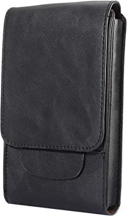 Handy Gürteltasche Herren Leder, Ledertasche Handy Gürtel Klein Schwarz, 6.3 Bauchtasche Gürteltasche Handytasche Hüfttasche Geldbörse Geldbeutel Sport Handy Schutzhülle Beutel Bügel Tasche Flip Case