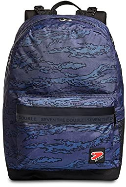 Zaino Scuola Seven Digital Touch Blu 41x30x14 cm con Cuffie Wireless Earphones