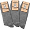 normani 3 Paar warme Schafwollsocken 100% Schafwolle für Damen und Herren - Wintersocken Wollsocken Norwegersocken Gr. 35-50 Farbe Grau Größe 39-42
