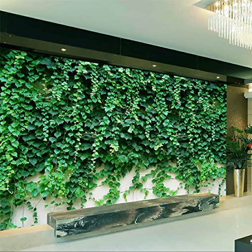 Fototapete 3D Boston Efeu Grüne Pflanze Wandbild Hotel Wohnzimmer Tv Sofa Hintergrund Wand Wohnkultur Tapete 3D,400*280Cm