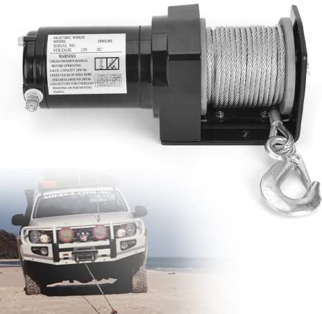 ColdShine Elektrische Seilwinde Ausführung mit 2000lbs 907 kg Elektrische Seilwinde TB120 Freilauffunktion Werkstatt Garage Boot Anhänger