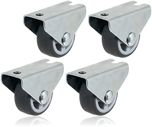 cyclingcolors 4x Möbelrollen 30mm Lenkrollen 30kg / rolle Transportrollen Apparaterollen Rolle Gummi Gummirolle