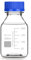 stonylab Graduated Storage Bottles with GL45 Screw Cap, 250 ml Glass Clear Round Lab Reagent Media Storage Bottles with Blue Screw Cap, 1 Pack