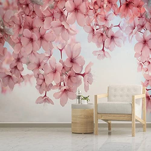 XTSWallpaper Rose Mode Floral 140X70Cm Papier Peint Photo 3D Optique Trompe L Oeil | Déco Mural Tableaux Muraux Photo Mural Décor Motif Poster Géant Stickers Muraux Optique Fond Effet