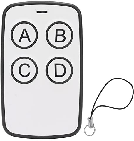 Clonazione Key Fob Telecomando Intelligente 4 Tasti 315MHZ Wireless Universale con Guscio in ABS Applicazione Multipla per più Tipi di Porte, Porte Retrattili Elettriche, Ascensori, ecc. (Nero)