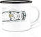 Ligarti® Emaille Tasse (leicht & robust) | Design Cup, Camping Becher handveredelt in Deutschland | Kaffeetasse, Emaillebecher