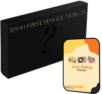 Blackpink JISOO FIRST SINGLE ALBUM Album [Black ver.]+Pre Order Benefits+BolsVos Exclusive K-POP Inspired Digital Merches (Goal Setting Planner, Sticker Pack)