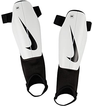 NIKE DX4610-100 Y NK CHRG GRD SU23 Shin Guards Unisex White/Black/Black Größe L