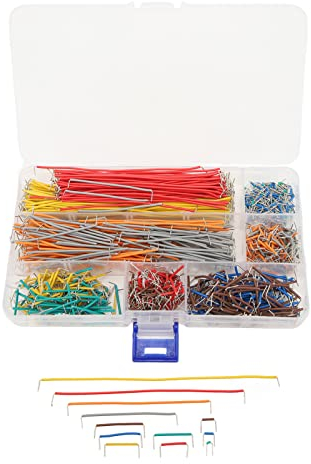 Agatige Breadboard Jumper Wire,840PCS Copper Breadboard Jumper Wire Flexible Breadboard Connecting Line Cable with Transparent Storage Box for Building Breadboard Circuits
