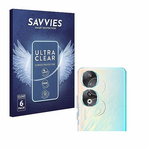 savvies Protector Pantalla para Honor 90 (SÓLO Cámara) (6 Unidades) Película Ultra Transparente