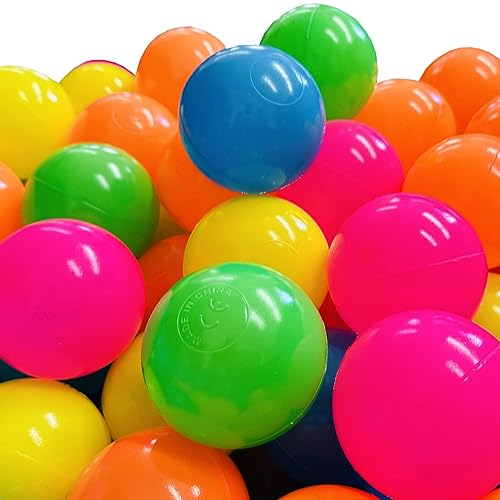 TikTakToo Lot de 100 balles colorées en plastique pour piscine de bébé Ø 7 cm