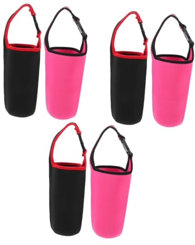 ABOOFAN 3sets Neoprene Tumbler Carrier Bag with Lanyard Portable Water Bottle Sleeve Travel Cup Holder Reusable Tumbler Sleeves 2pcs*3