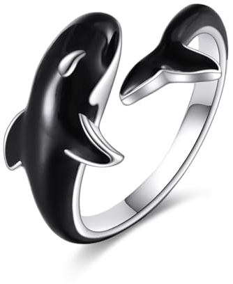 YFN Orca Ring für Frauen Sterling Silber Killerwal Geschenke (7)