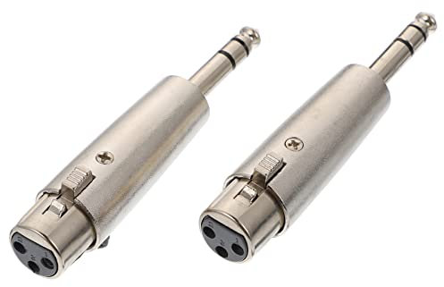 Toyvian 2 3 635 mm Doppeldrehung Audiokonverter 3-poliger Mikrofonanschluss adapterkabel audio stecker kopfhörer adapter Kopfhöreradapter xlr 3-Pin-Audioadapter Stereo Verbinder