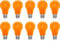 ZFQ 3W E27 Farbige Glühbirnen A60 3W LED Leuchtmittel Birnenform Orange Farbige E27 LED Glühbirne 250LM, für Außen, Partys, Bühnen, Innendekorationen, 10er Pack