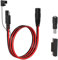 ELFCULB DC 8mm Buchse zu SAE Stecker Adapter,14AWG 2FT SAE Verlängerungskabel mit DC 55mm*25mm Buchsenadapter und PolaritätsumkehradapterKompatibel für Solar Panel Portable Power Station