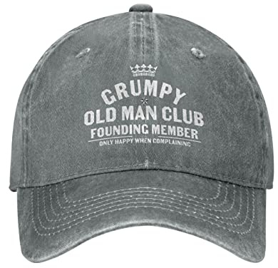 Grumpys Old Man Hat for Men Baseball Cap Graphic Hats