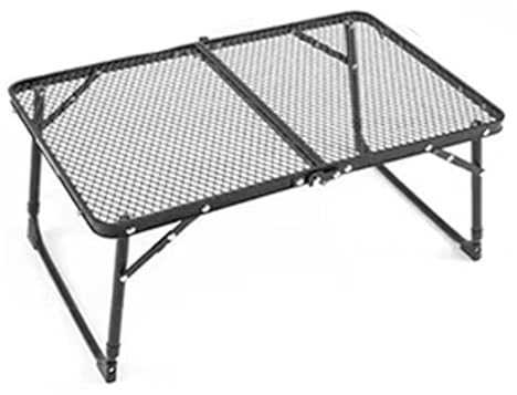 itrimaka Table de gril pliante, table de gril portable, Table pliable en maille métallique, Table de cuisson extérieure légère en métal, Table de pique-nique pliable, accessoires de cuisine de Camping
