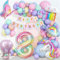 Einhorn Geburtstagsdeko Mädchen 8 Jahre, Kindergeburtstag Luftballons, Happy Birthday Banner, Schmetterling Folienballon, 8. Geburtstag Mädchen Deko