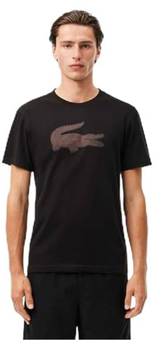 Lacoste T-shirt de sport pour homme, Noir , M