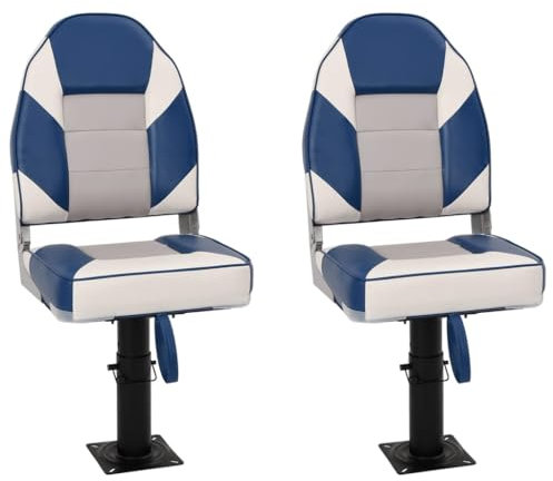 vidaXL Bootssitze mit Podest 2 Stk. Höhenverstellbar 360° Drehbar