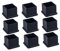 ARTIBETTER 50 Pièces Couvertures De Table Carrées sous-Verres De Tapis pour Pieds De Meubles Dessous De Verre Protecteur De Tapis Protège-Jambes en Épingle à Cheveux Pied De Table Black