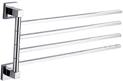 Portasciugamani da bagno con 4 bracci girevoli, porta asciugamani salvaspazio per accessori da bagno