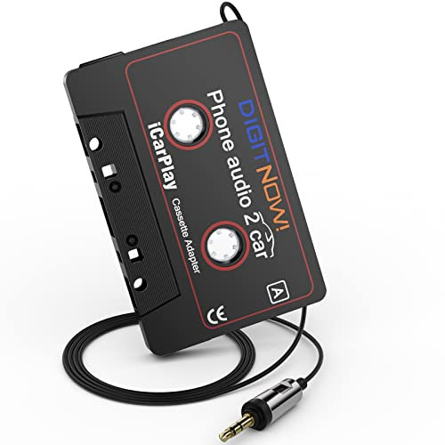 Mersoco Adaptateur Cassette - Cassette Adapter avec câble Audio Universel 3,5 mm, récepteur Cassette pour autoradio
