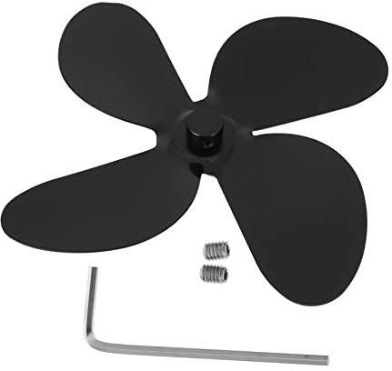 TOPPERFUN 1 Satz Lüfterblätter Für Kamine Klingen Ofenventilator Wärmebetrieben Thermal- Mit Herdfan Zubehör Für Wärmebetriebene Ventilatoren Fan-zubehör Aluminiumlegierung Black