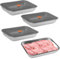 wocpvm 4 Pcs Stainless Steel Containers with Lids Large Food Storage Boxes with Lids Reusable Stainless Steel Food Storage Containers for Fruits Salad Pasta Dumplings