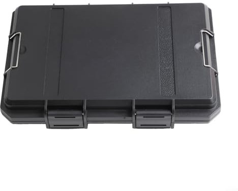 Wetterfester Werkzeugkoffer mit stoßfestem Schaumstoff zur sicheren Aufbewahrung von Geräten für den Außenbereich (Schwarz)