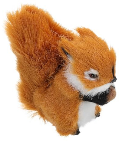 HANABASS Eichhörnchenfigur Realistisches Plüschtier Eichhörnchen Simulation Tiermodell Für Wohnkultur Fotografie Und Requisiten Mini Waldtiere Deko