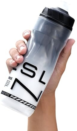 CHIZISX Borraccia termica a 4 strati, 610 ml, a tenuta stagna, con beccuccio estraibile, per bici da strada e mountain bike, bottiglie sportive ispessite