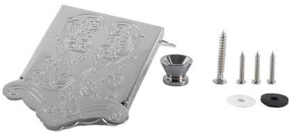 Gurtt Cache de cordier de Rechange pour Mandoline – Cordier de Mandoline avec vis, Accessoire pour Instrument (argenté)
