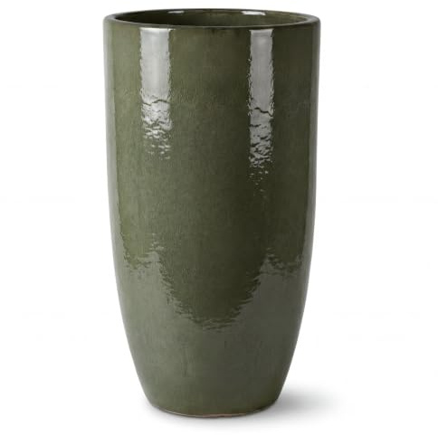 Provencelia Eiffel Keramik Blumentopf Khaki, Größe: XXL, 46x91 cm, frostbeständig, handgefertigt, mediterraner Übertopf für Garten Balkon Outdoor Dekoration.