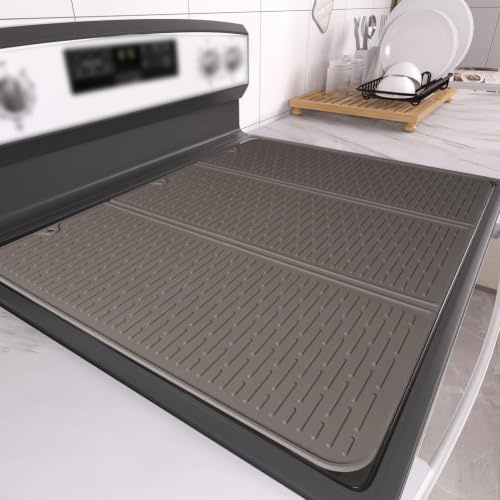 Cubierta de silicona para estufa, resistente al calor, para cocinas eléctricas, protector plegable que evita el contacto accidental por Pets Kids, protector de cocina fácil de limpiar, 26 x 28 cm
