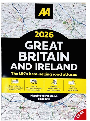 Great Britain And Ireland: AA 2026 Road Atlas Map