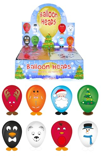 Henbrandt 4 x verschiedene Weihnachten Ballon Köpfe ~ jede Packung containsstickers, Fuß& Luftballons