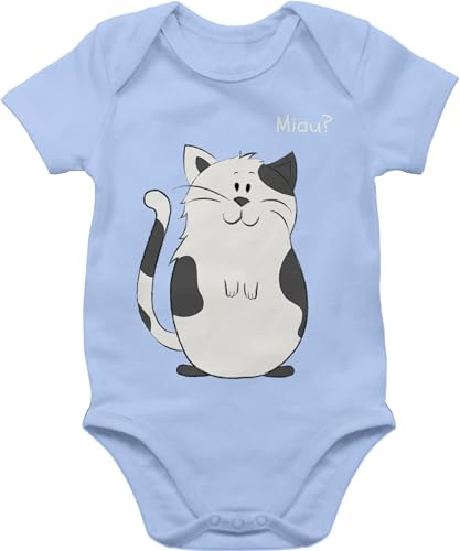 Shirtracer - Baby Body Kurzarm - Tiermotiv Animal Print - lustige Katze